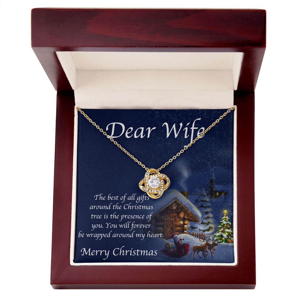Dear Wife Merry Christmas Love Knot Necklace Dear Wife Merry Christmas Love Knot Necklace