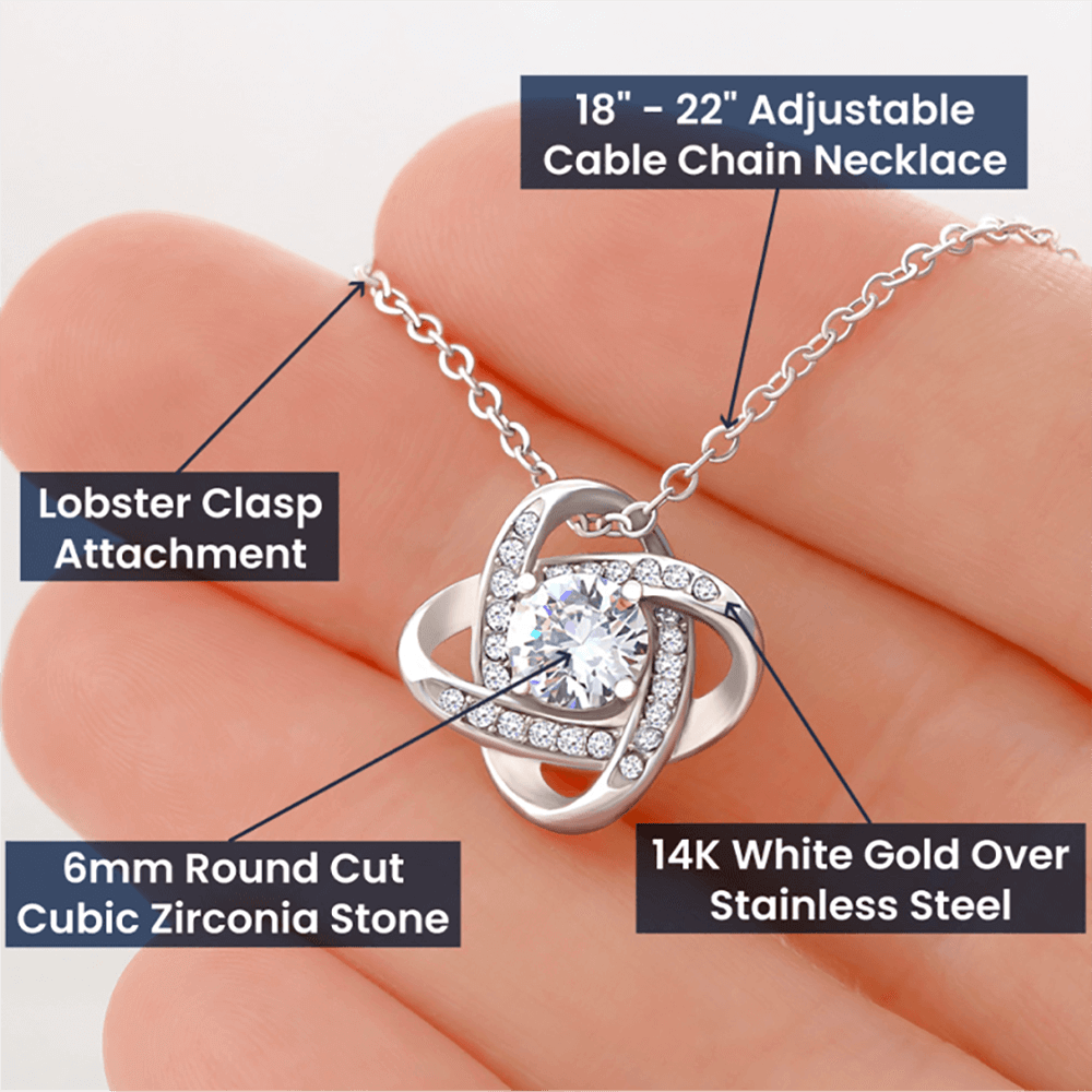 Dear Wife Merry Christmas Love Knot Necklace Dear Wife Merry Christmas Love Knot Necklace