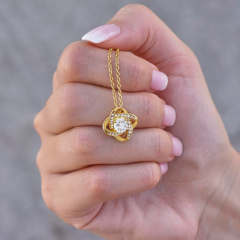 She is Clothed in Strength Love Knot Necklace She is Clothed in Strength Love Knot Necklace