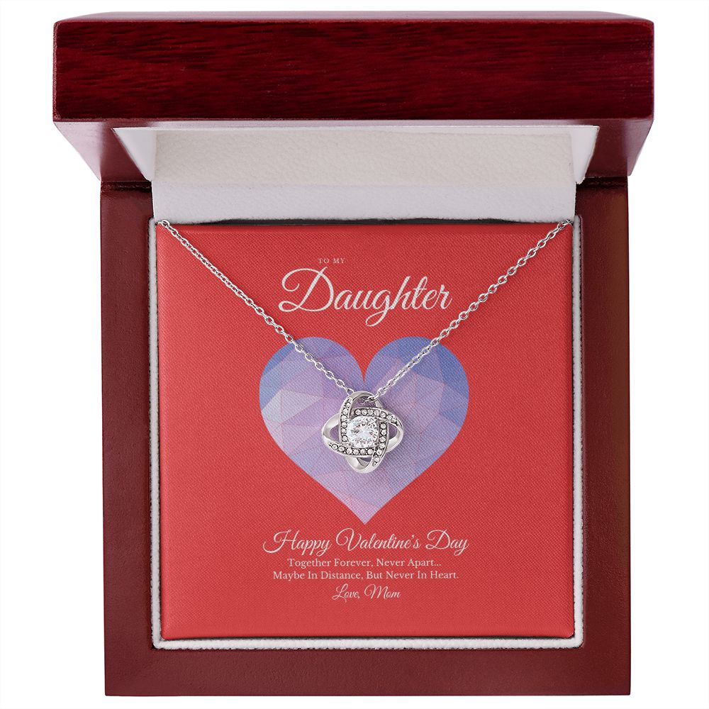 To My Daughter from Mom Valentine's Day Love Knot Necklace To My Daughter from Mom Valentine's Day Love Knot Necklace
