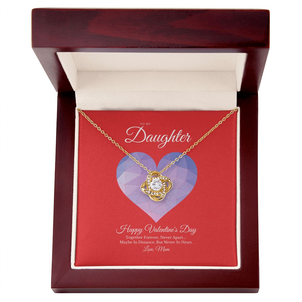To My Daughter from Mom Valentine's Day Love Knot Necklace To My Daughter from Mom Valentine's Day Love Knot Necklace