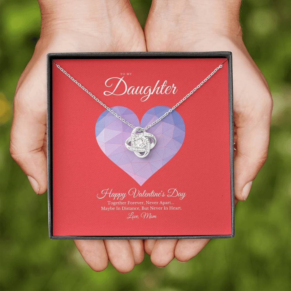 To My Daughter from Mom Valentine's Day Love Knot Necklace To My Daughter from Mom Valentine's Day Love Knot Necklace