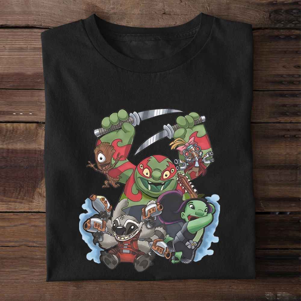 Lilo And Stitch As Guardians Of The Galaxy Shirt Disney T-Shirt Gifts For Fans Lilo And Stitch As Guardians Of The Galaxy Shirt Disney T-Shirt Gifts For Fans